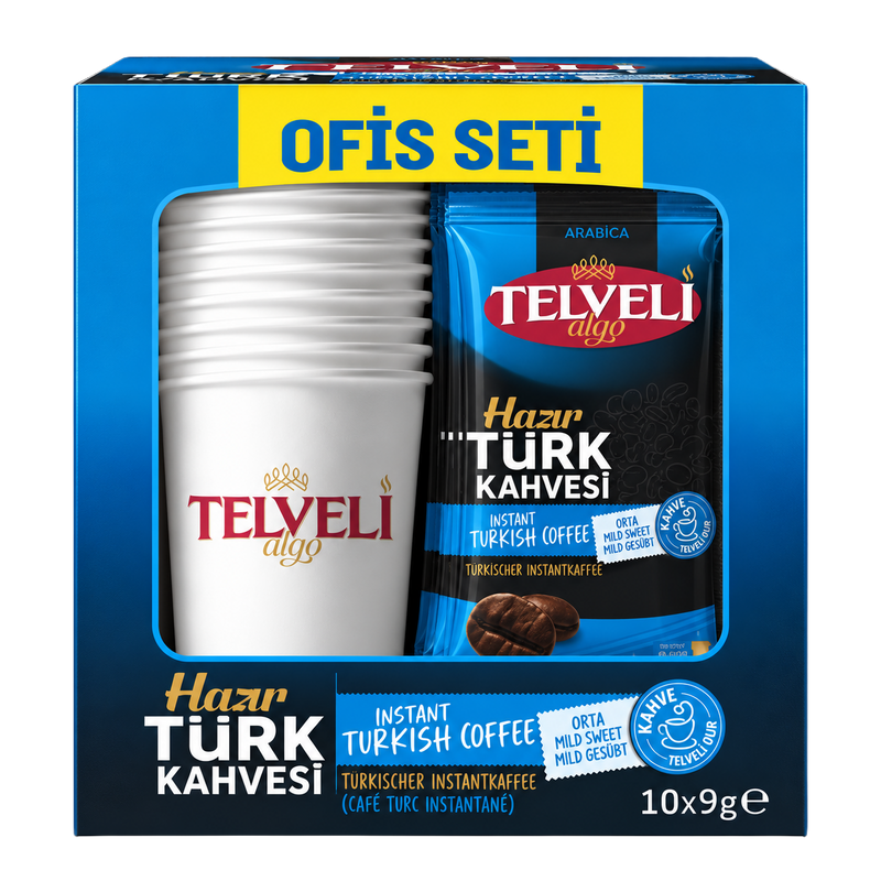 Orta Hazır Türk Kahvesi Ofis Seti – Toptan