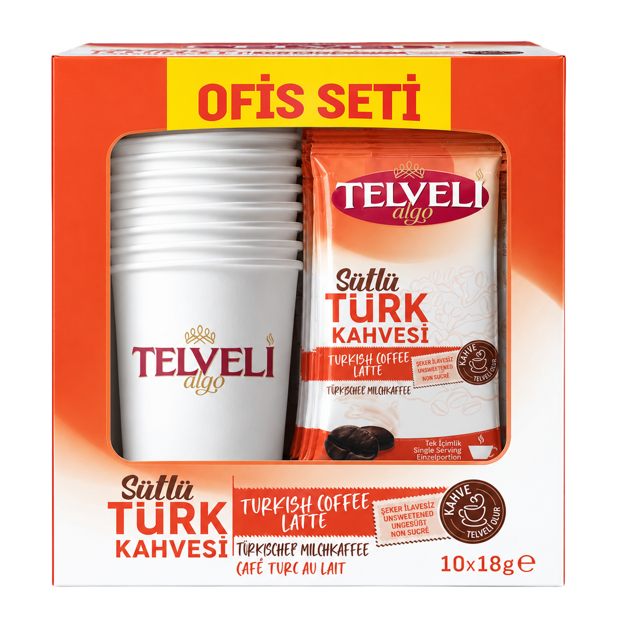 Sütlü Hazır Türk Kahvesi – Şekersiz – 10'lu